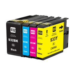 Compatible 932XL / 933XL - High Capacity Multi-Pack, 4x Ink Cartridges for HP Printers.
