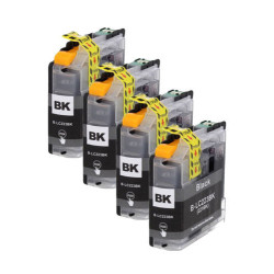 Compatible LC223 - Black, 4x Ink Cartridges for Brother Printers.
