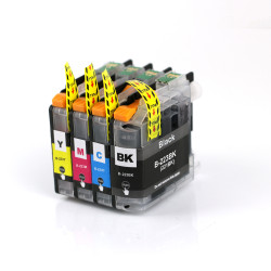 Compatible LC223 - Multi-Pack, 4x Ink Cartridges for Brother Printers.