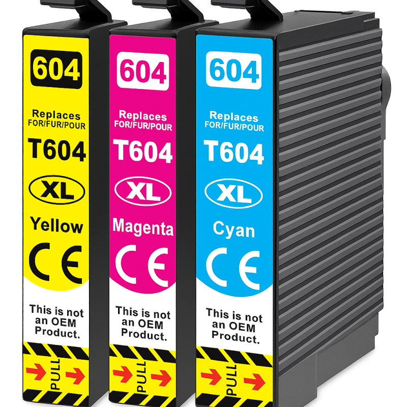 Compatible 604XL Rainbow (C,Y,M) Ink Cartridges (Pineapple) Compatible 604XL Rainbow (C,Y,M) Ink Cartridges (Pineapple)