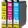 Compatible 604XL Rainbow (C,Y,M) Ink Cartridges (Pineapple)