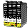 Compatible 604XL x4 Black Ink Cartridges (Pineapple)