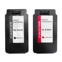 Remanufactured 545XL & 546XL - High Capacity Multi-Pack, 2x Ink Cartridges for Canon Printers.